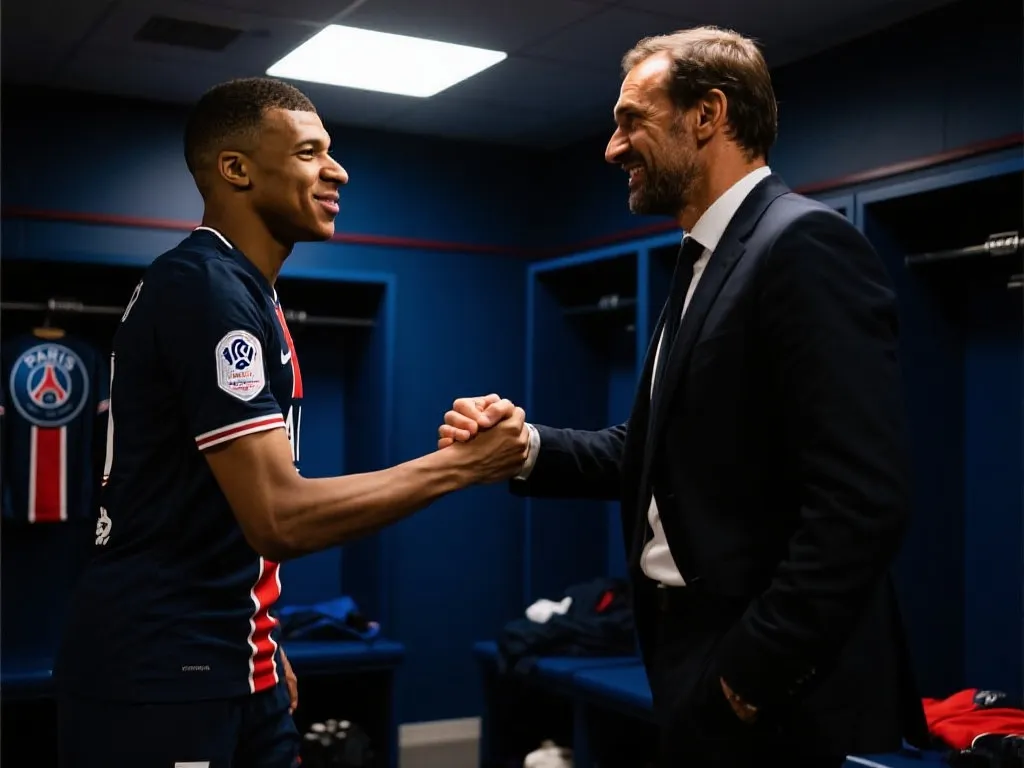 巴黎圣日耳曼新帅与球员激励时刻
